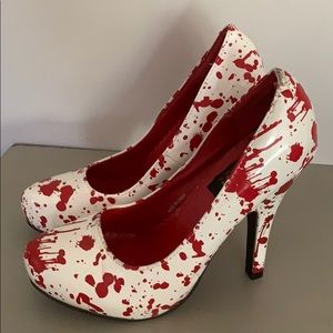 Blood splatter shoes